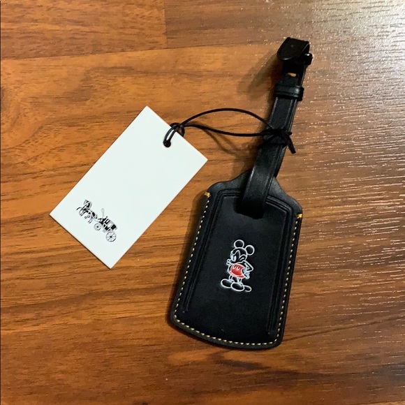 coach disney luggage tag